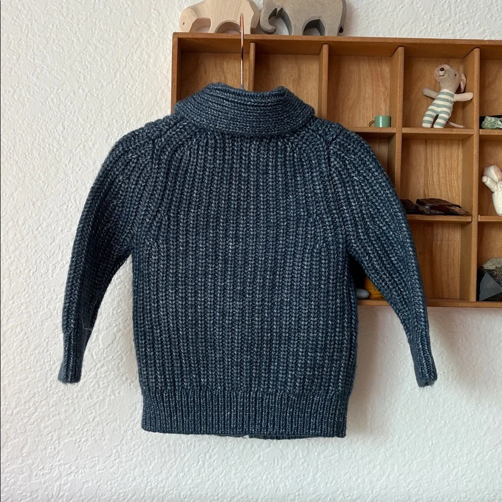 GAP Kids Blue Knit Zip Sweater Cardigan